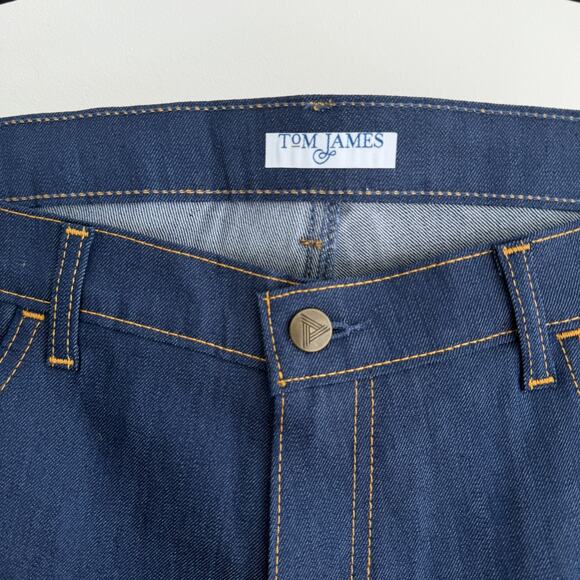 Blue Delta Tom James Jeans Mens 36x36 Denim Stretch Custom Hand Made in USA - Picture 5 of 13